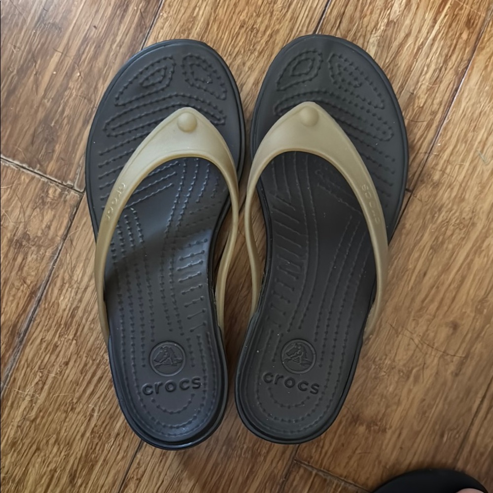 Crocs Women's Tan and Brown Sandals flip flops